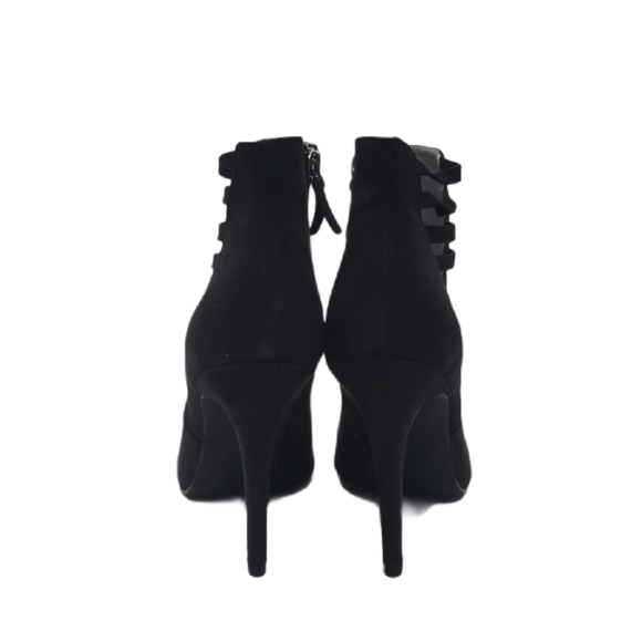 Nine West Olivia Black Faux Suede Booties H - Picture 4 of 10